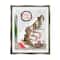 Stupell Industries Merry Christmas Holiday Stairway Framed Floater Canvas Wall Art